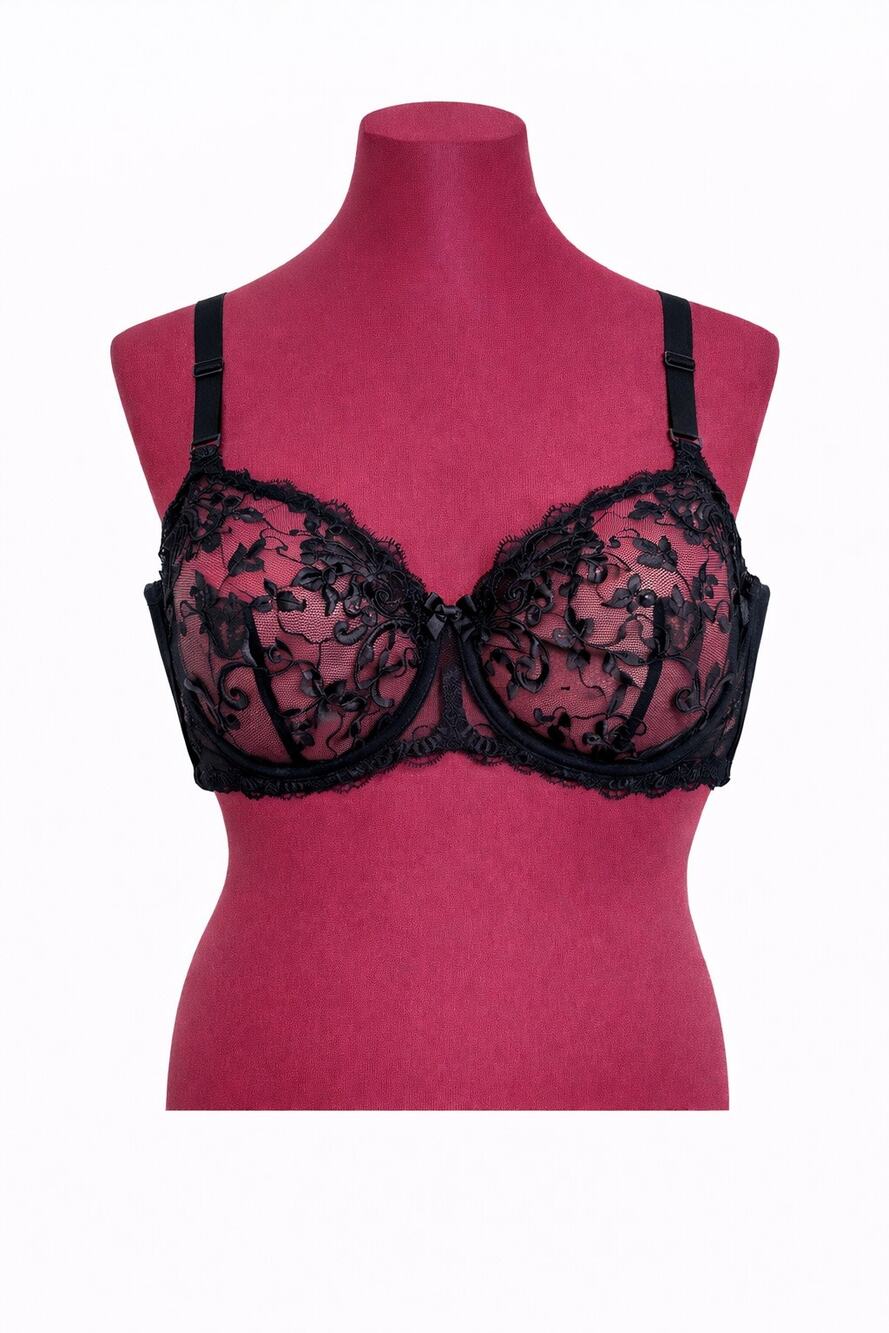SOMA 34D black lace sexy underwire Bra